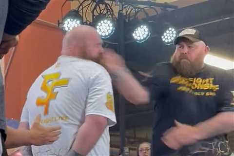 Ex-UFC star looks unrecognisable with bushy beard as he KOs rival with monster blow in savage Slap..