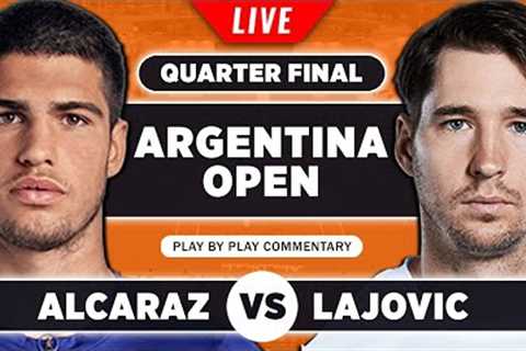 ALCARAZ vs LAJOVIC | Argentina Open 2023 Quarter Final | Live Tennis Play-by-Play Stream