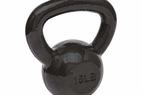 Amazon Basics Cast Iron Kettlebell - 15 Pounds, Black from Amazon Basics