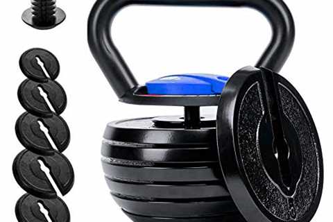 Time wave 10-40LBS Adjustable Kettlebell Weights Sets for Men Women Home Fitness Gym Equipment,..