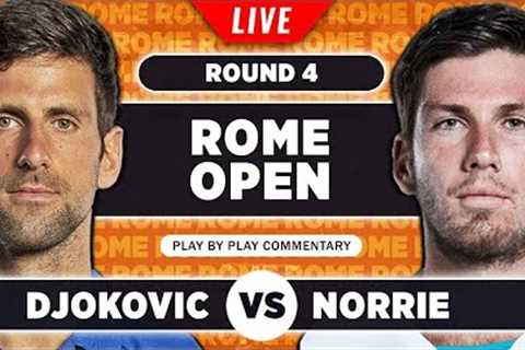 DJOKOVIC vs NORRIE | ATP Rome 2023 | LIVE Tennis Play-by-Play Stream