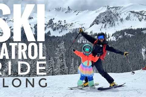 5 year old girl gets to go snowboarding with her favorite ski patroller!