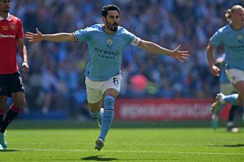 Big game player Gundogan takes Man City to brink of the treble