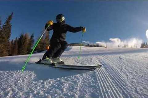 Skiing short turns exercise step by step