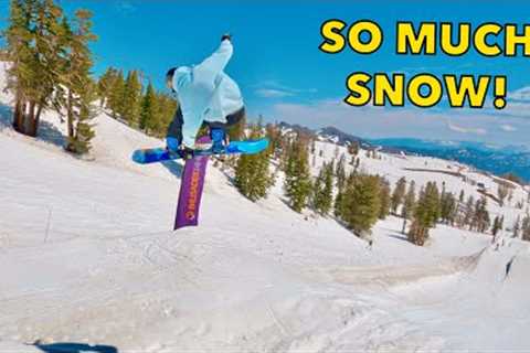 The BEST SPRING SNOWBOARDING in TAHOE is Going Down RIGHT NOW!