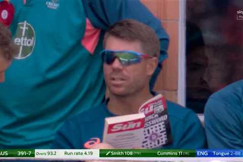 Australia star David Warner winds down during Ashes with The Sun’s crossword book as Ponting..