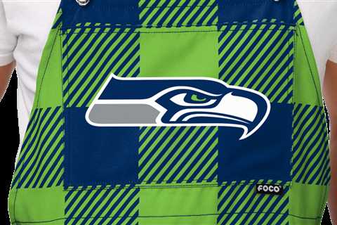 Pre-order your Seattle Seahawks plaid bib overalls from FOCO today!