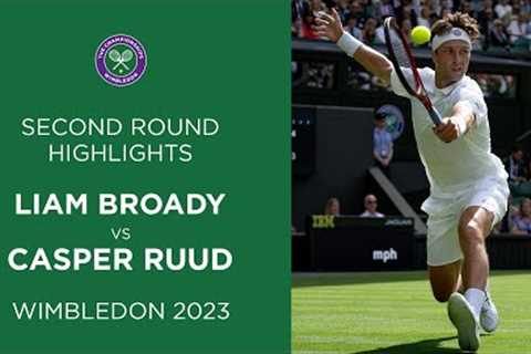 Liam Broady vs Casper Ruud | Second Round Highlights | Wimbledon 2023