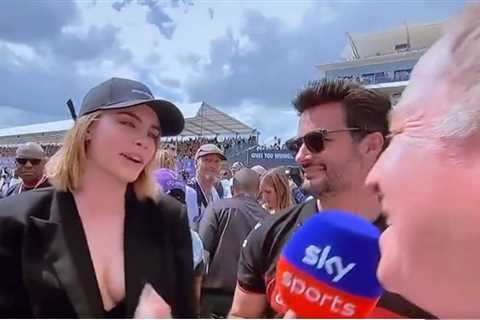 Cara Delevingne slammed for ‘garbage behaviour’ after rudely snubbing Martin Brundle’s gridwalk..