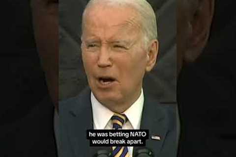 Biden says Putin bet on NATO breaking apart #shorts