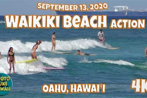 Waikiki Beach Action September 13, 2020 Oahu Hawaii Surfing