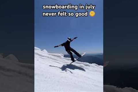 Snowboarding in July?! #mthood #snow #snowboard #oregon