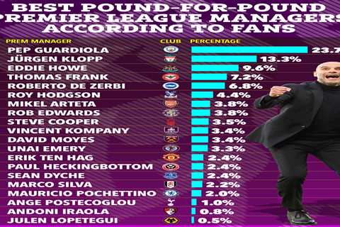 Best pound-for-pound Premier League managers revealed by fans with Ten Hag lower than LUTON boss..