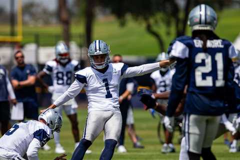 Cowboys training camp: Brandon Aubrey battles Tristan Vizcaino for kicker position