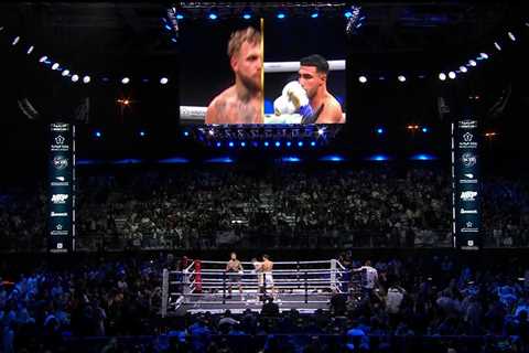 Watch Jake Paul and Tommy Fury start fighting BEFORE the bell as bout finally takes place after..