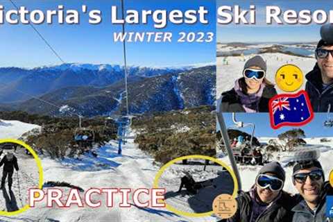 DAY 1 : PART 2 WE PRACTICE SKIING + FALLS CREEK VILLAGE & SKI LIFTS + WALKING TOUR 2023..