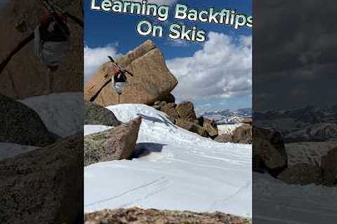 Learning Backflips on Skis! Progression Summer 2023! #skiing #backflips #progression #tricks #2023