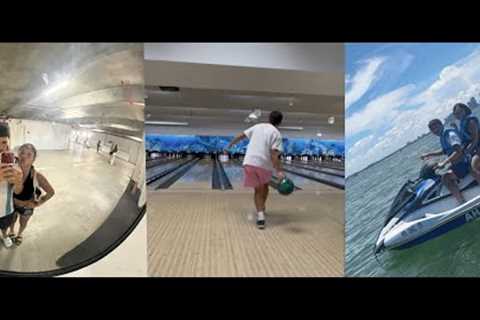 jet skiing, beach, bowling ( my first video)