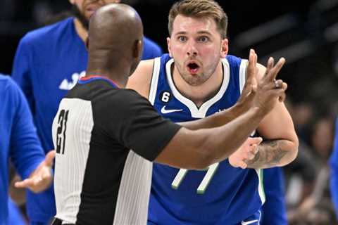 Luka Doncic complaining to referees: A gallery