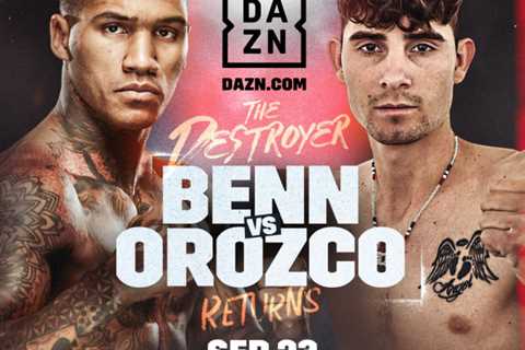 Conor Benn set to make boxing return against Rodolfo Orozco in Florida