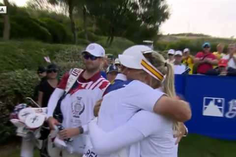 Watch Europe’s Emily Pedersen hit sensational HOLE-IN-ONE at Solheim Cup as fightback begins after..