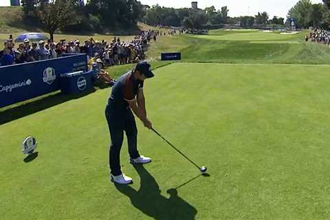 Watch Europe star Viktor Hovland hit amazing HOLE-IN-ONE on a par 4 at Ryder Cup 2023 but..