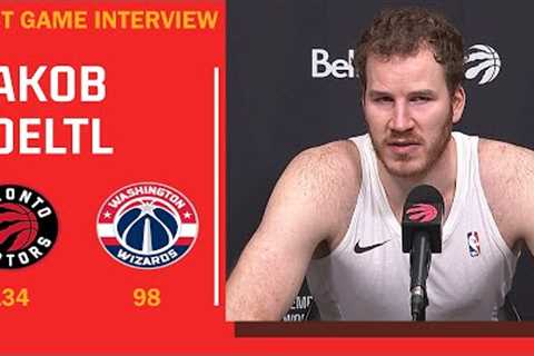 Jakob Poeltl Postgame Interview - Raptors vs Wizards | 2023-24 NBA Preseason