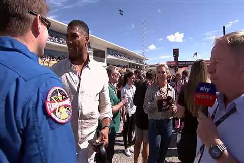 Fans Left in Stitches as Martin Brundle Waits to Interview Anthony Joshua at US Grand Prix