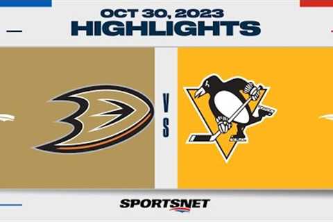 NHL Highlights | Ducks vs. Penguins - October 30, 2023