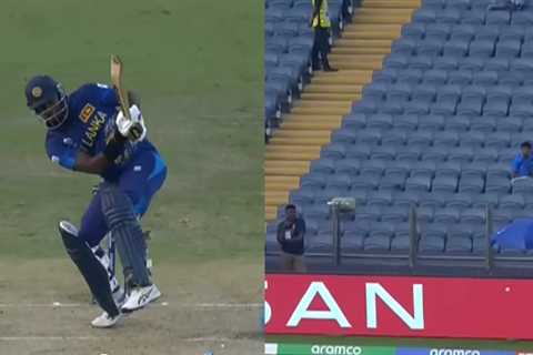 Angelo Mathews’ effortless scoop against Naveen ul Haq