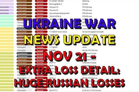 Ukraine War Update NEWS (20231112c): Extra Loss Detail