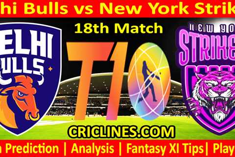 Today Match Prediction-DBS vs NYS-Dream11-Abu Dhabi T10 League-2023-18th Match-Who Will Win