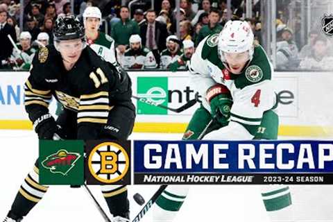 Wild @ Bruins 12/19 | NHL Highlights 2023