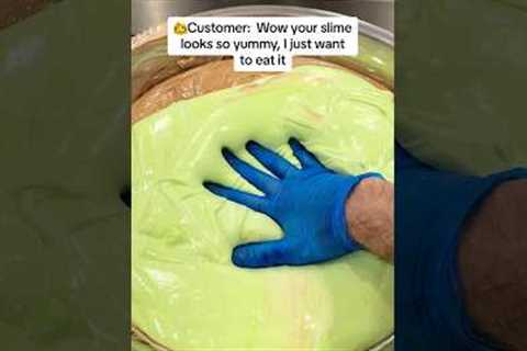 Is the “Slime” edible? 😅 #slime #slimeasmr #marshmallow #visualasmr #satisfyingvideos