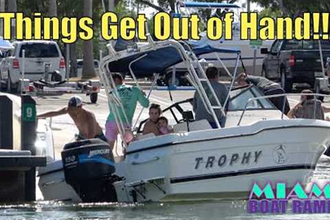 Things Get Out of Hand!! | Miami Boat Ramps | Black Point Marina