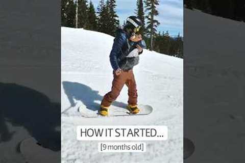 9 months old to 5 years old snowboarding journey! #BabyOnBoard #RaisedOnSnow