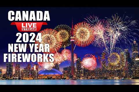 Live 2024 Happy New Year Vancouver Fireworks 🎇 Real Time Canada 2024 New Year Countdown, Fireworks