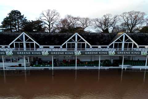 Iconic British Cricket Ground Completely Under Water After Storm Henk