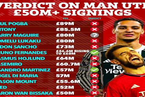 How all 14 of Man Utd's £50m-plus signings fared at Old Trafford, with just TWO success stories