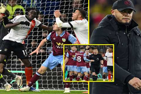 ‘I’m baffled’ – Burnley boss Vincent Kompany rages over ‘joke’ decision as Luton snatch draw in..