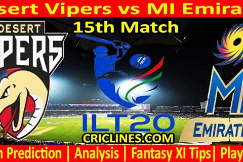 Today Match Prediction-DV vs MIE-IL T20 2024-15th Match-Who Will Win