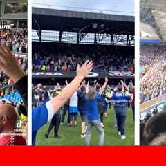 Ipswich, Huddersfield, Leicester, Blackburn and Southampton fans sing about Leeds falling apart