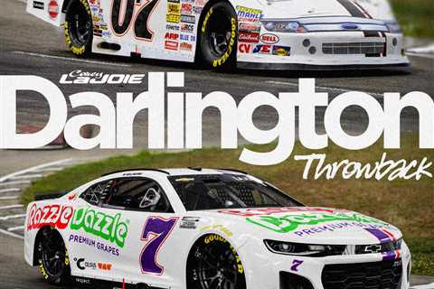 Corey LaJoie, Spire Motorsports Partner with Razzle Dazzle Grapes for Darlington Throwback Weekend..