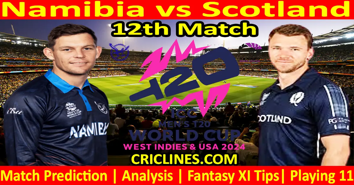 Today Match Prediction-NBA vs SCO-Dream11-ICC T20 World Cup 2024-12th Match-Who Will Win