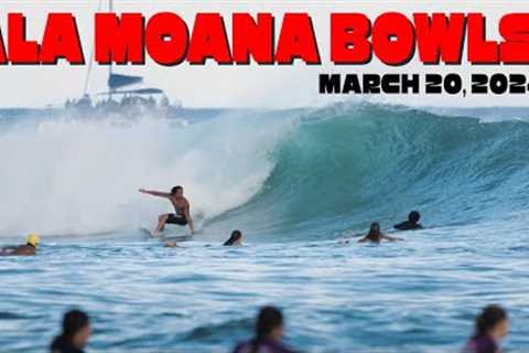 Surfing Ala Moana Bowls (4K Raw) May 20, 2024