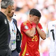 Pedri left emotional as he comes off just seven minutes into Euro 2024 clash after brutal Toni..
