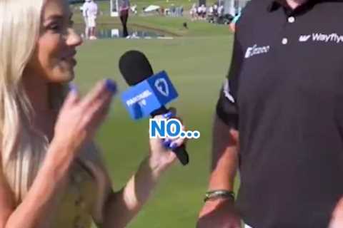 ‘I’m so sorry’ – Stunning golf reporter forced to apologise as Shane Lowry accuses her of..