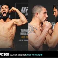 UFC 308: Ceremonial Weigh-in  Robert Whittaker vs. Khamzat Chimaev 💥