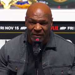 MIKE TYSON SNAPS IN PRESS CONFERENCE AHEAD OF BOUT WITH JAKE PAUL