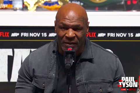 MIKE TYSON SNAPS IN PRESS CONFERENCE AHEAD OF BOUT WITH JAKE PAUL